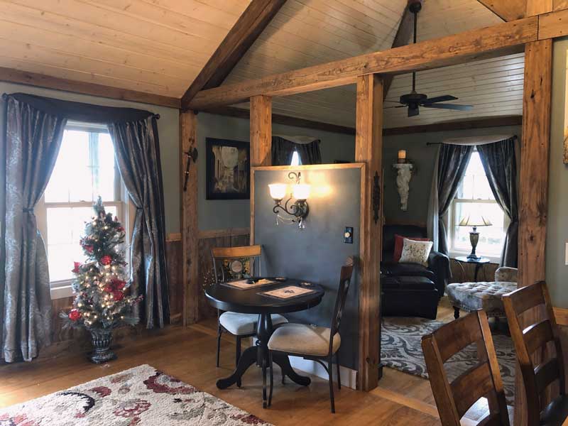 Cozy Christmas stay at the French Creole Cabin, romantic lighting