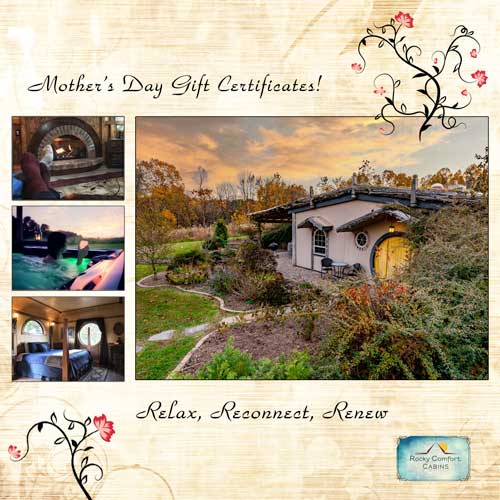 Mothers Day Gfit Certificate with hot tub and fireplace
